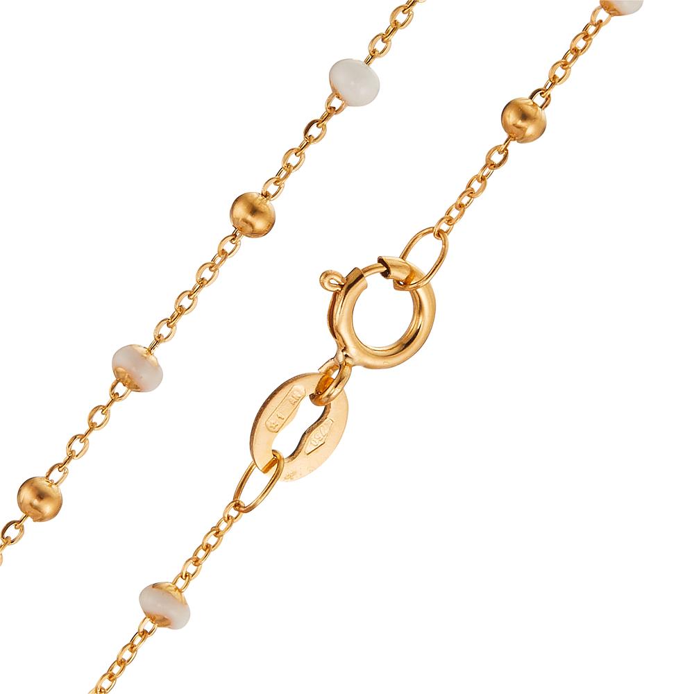 Collier 750/18 K Gelbgold emailliert