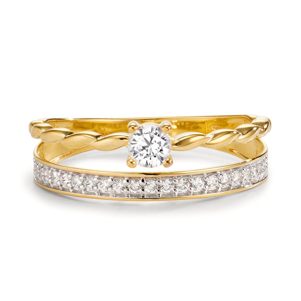 Fingerring 375/9 K Gelbgold Zirkonia