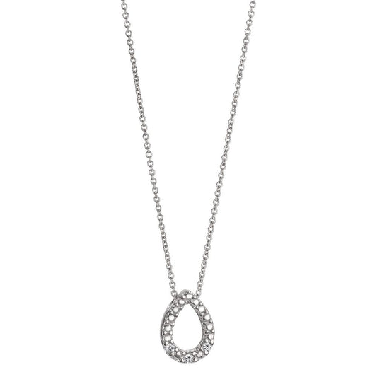 Collier 750/18K witgoud Diamant 0.02 ct, p1 40-42 cm