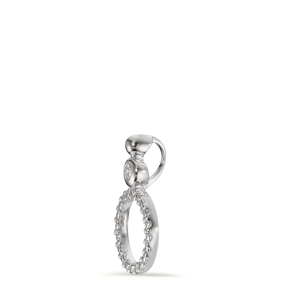 Pendentif Or blanc 18K Diamant 0.02 ct, p1