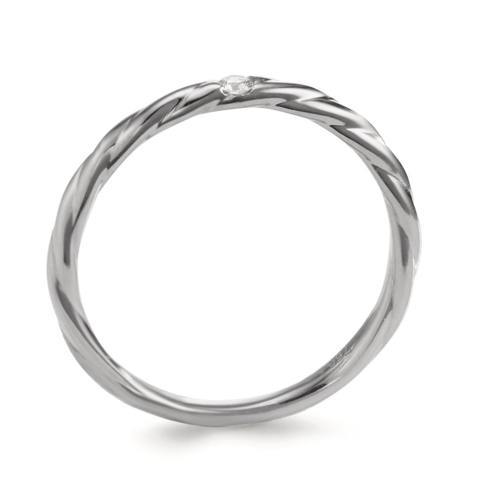 Aanschuifring 750/18K krt witgoud Diamant 0.03 ct, w-si