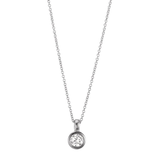 Collier 750/18K witgoud Diamant 0.15 ct, w-si 40-42 cm