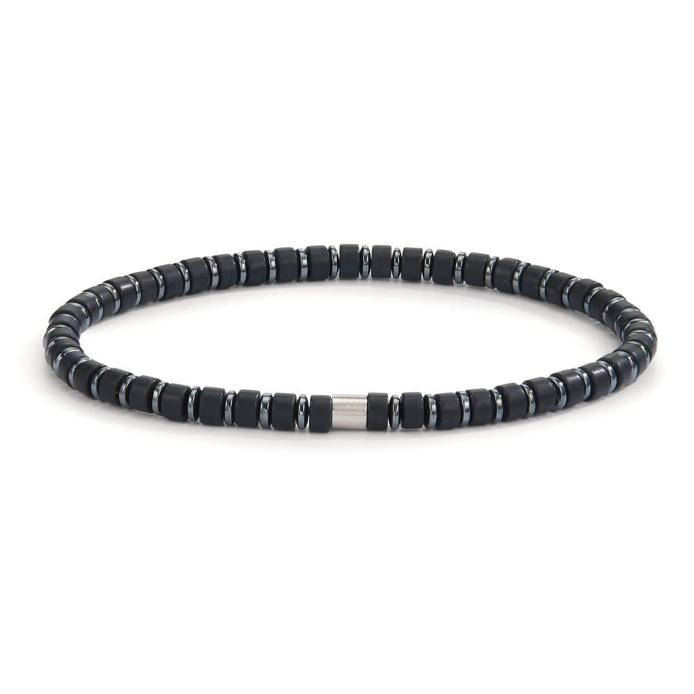 Bracelet Acier inoxydable Agate, Hématite 20 cm Ø4.5 mm