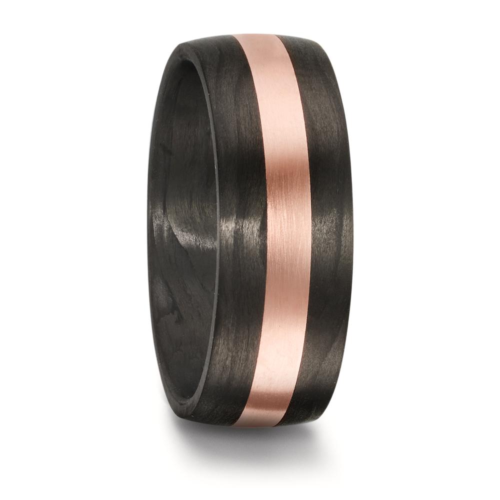 Partnerring Carbon, 750/18 krt rood goud