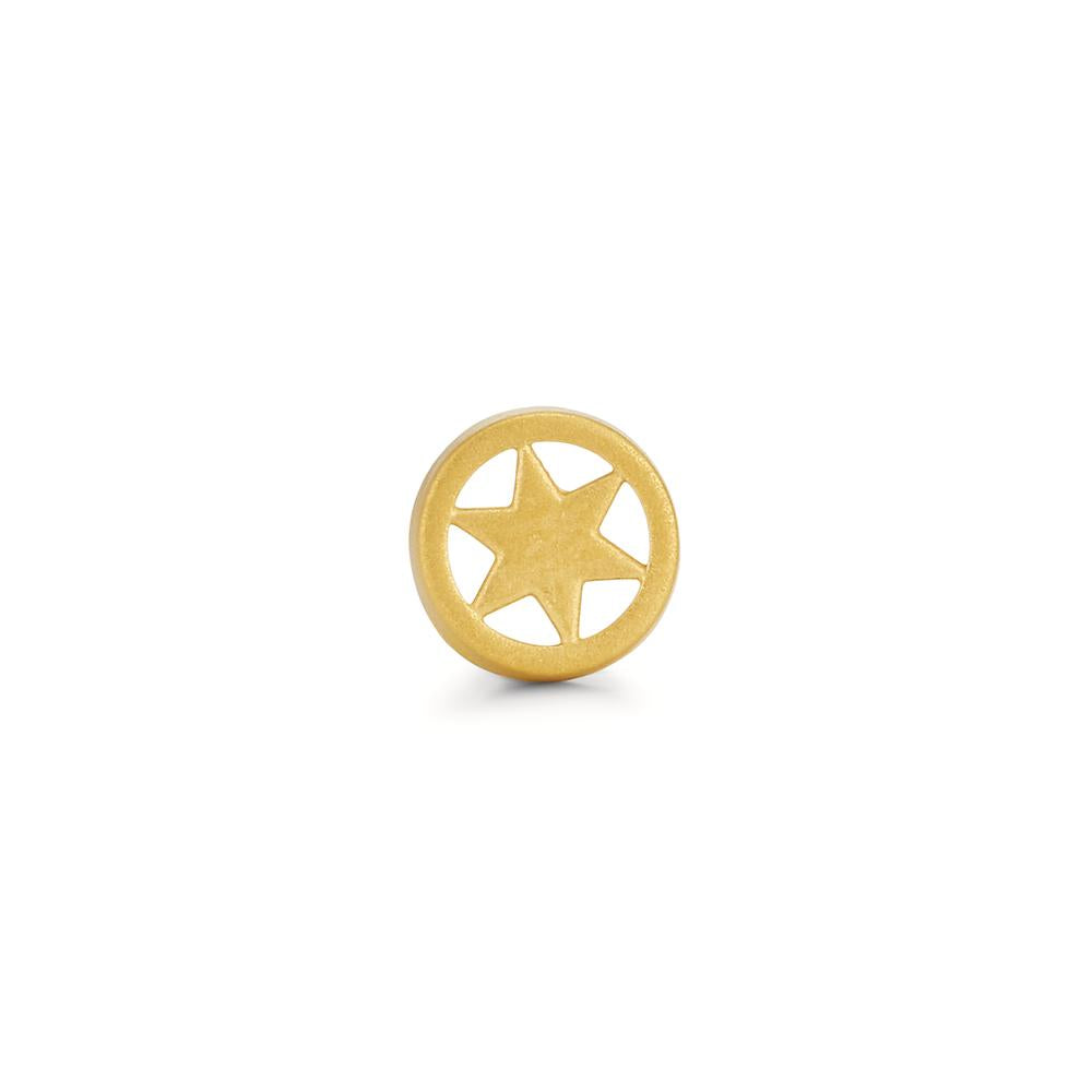 Clous d'oreille à l'unité Or jaune 18K Étoile Ø6 mm