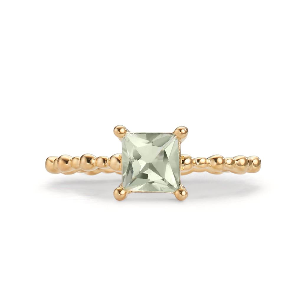 Bague Or jaune 9K Améthyste vert