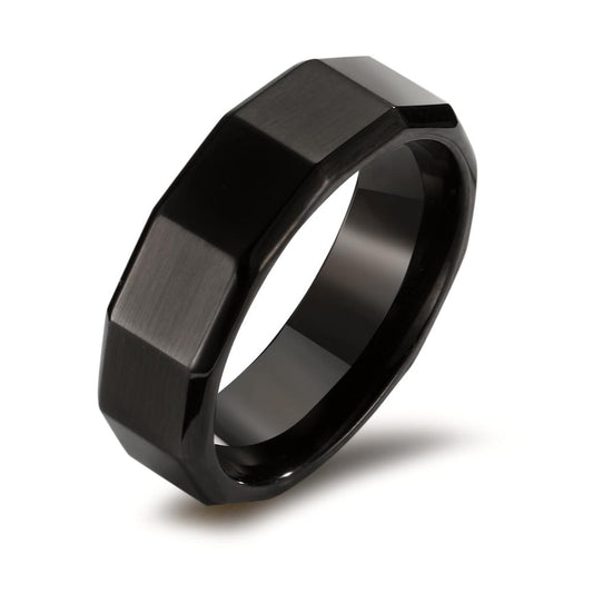 Fingerring Edelstahl schwarz IP beschichtet