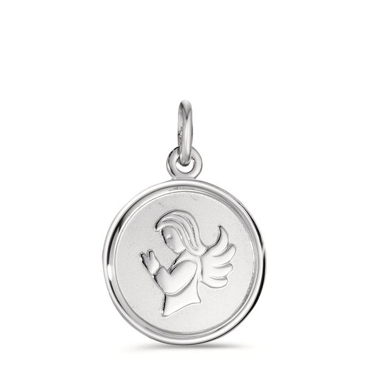 Pendentif Argent Rhodié Ange gardien Ø12 mm