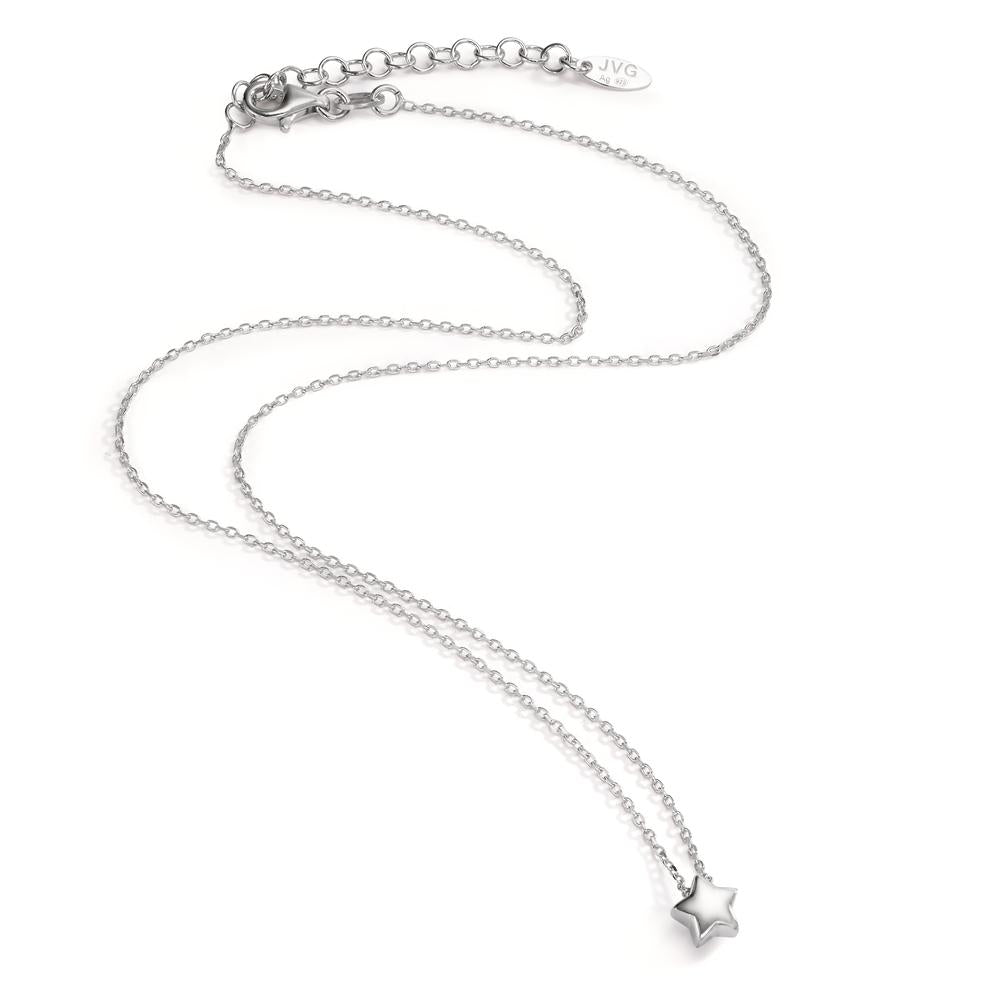 Collier Argent Rhodié Étoile 40-44 cm