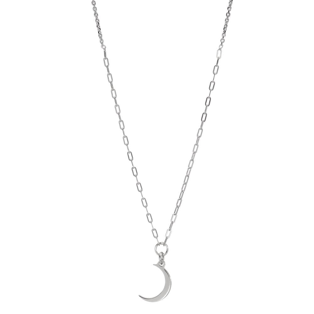 Collier Zilver Gerhodineerd Maan 39-43 cm