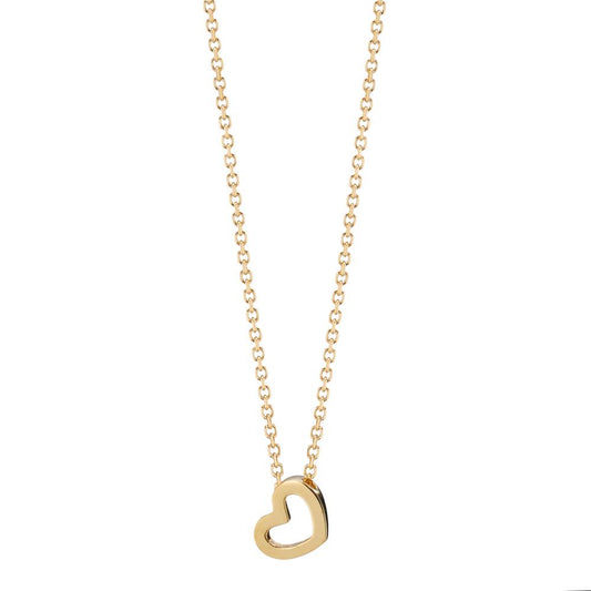 Collier Or jaune 14K Coeur 39-42 cm