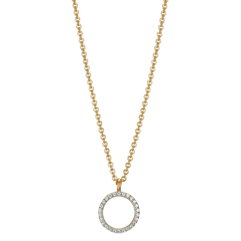 Collier 375/9 krt geel goud Zirkonia 42-45 cm