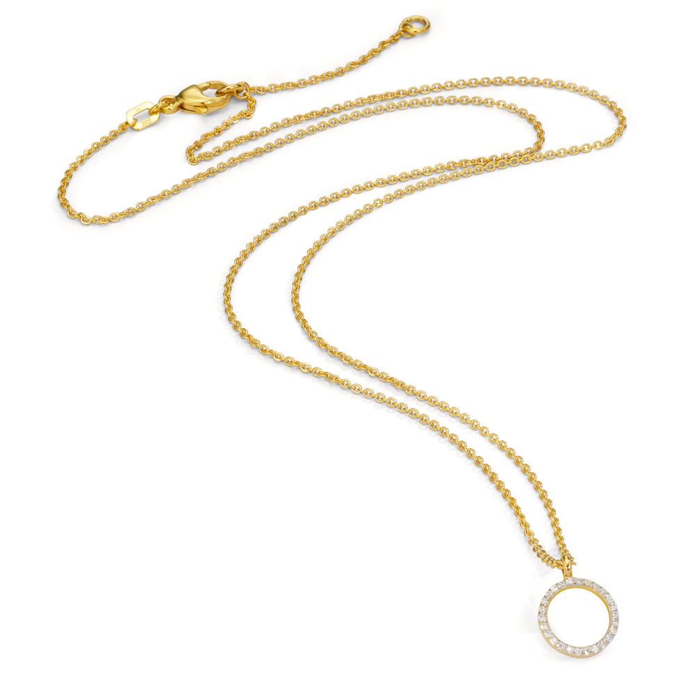 Collier 375/9 krt geel goud Zirkonia 42-45 cm