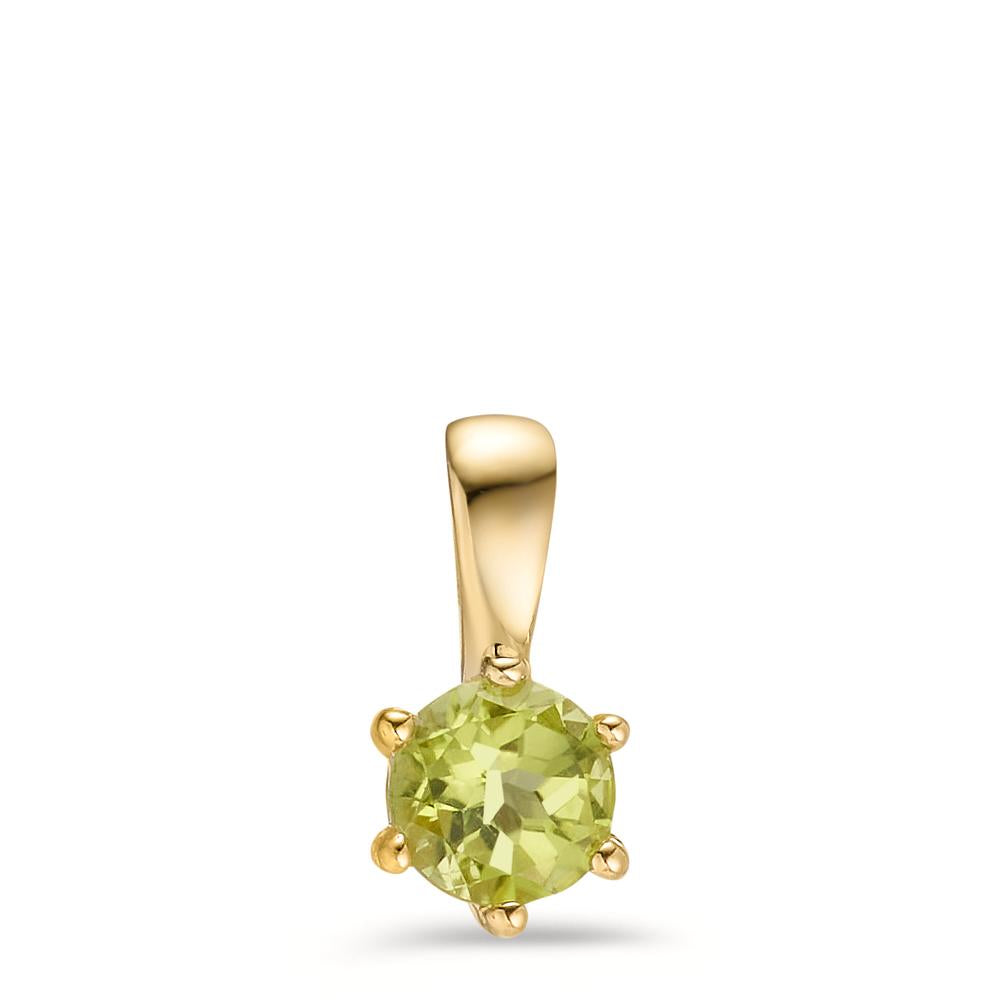 Anhänger 375/9 K Gelbgold Peridot Ø5.5 mm