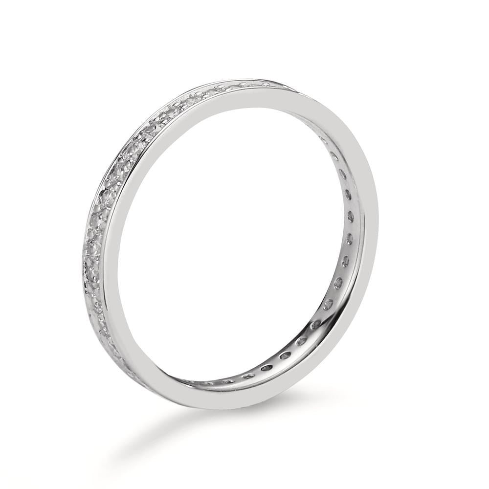 Memory ring 585/14 krt witgoud Zirkonia