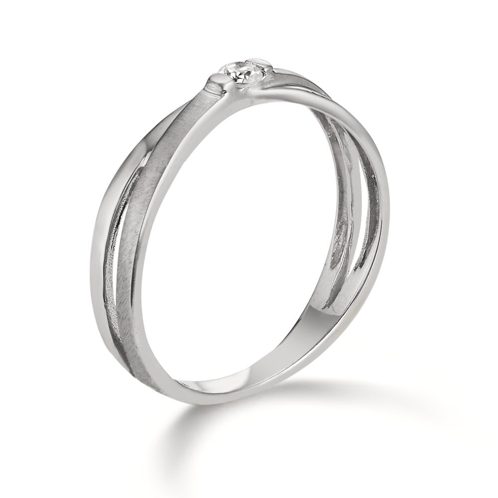 Fingerring 375/9 K Weissgold Zirkonia