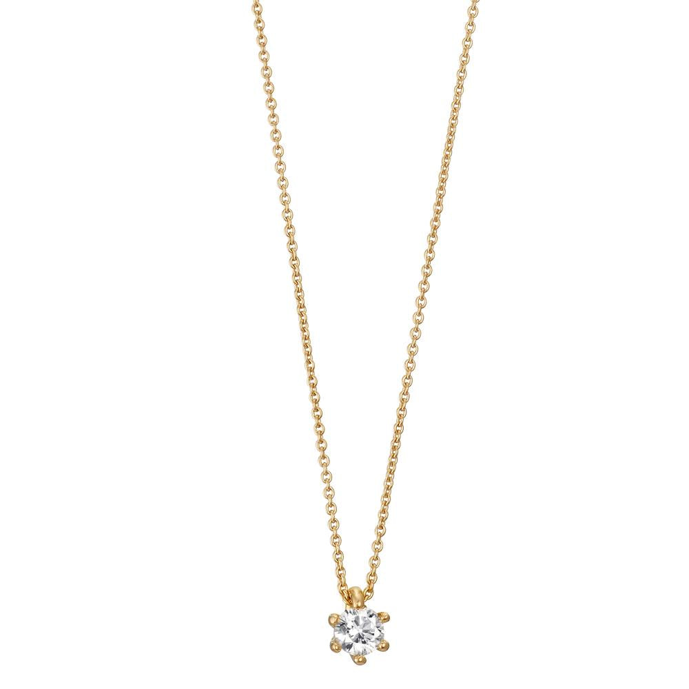 Collier 750/18 krt geel goud Diamant 0.10 ct, w-si 40-42 cm