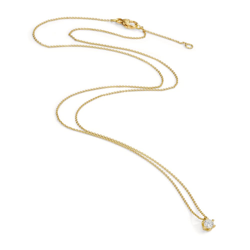 Collier 750/18 krt geel goud Diamant 0.10 ct, w-si 40-42 cm