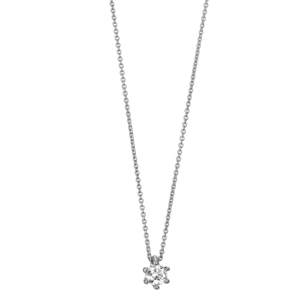 Collier 750/18K krt witgoud Diamant 0.10 ct, w-si 40-42 cm