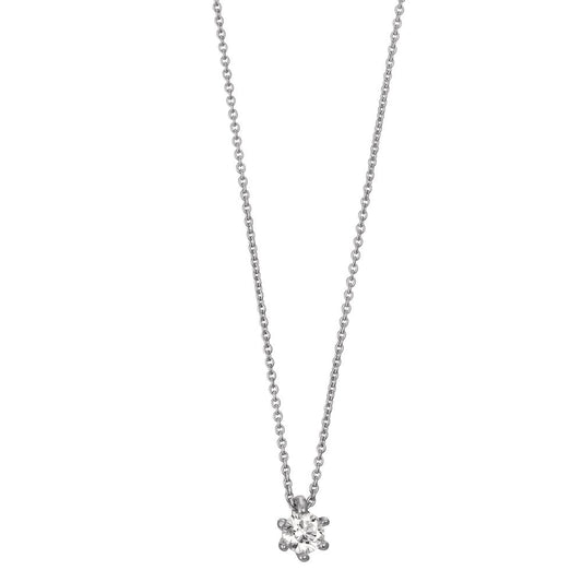 Collier 750/18K witgoud Diamant 0.10 ct, w-si 40-42 cm