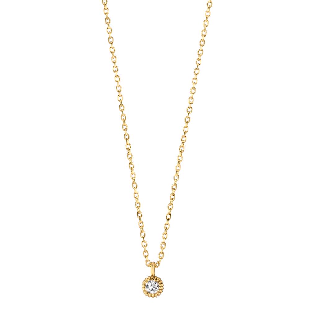 Collier Or jaune 14K Diamant 0.057 ct, w-si 39-42 cm