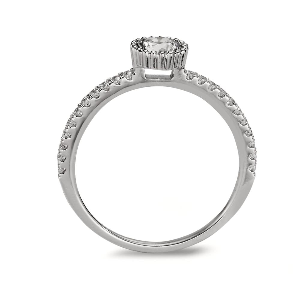 Bague Or blanc 9K Zircone Ø5.5 mm