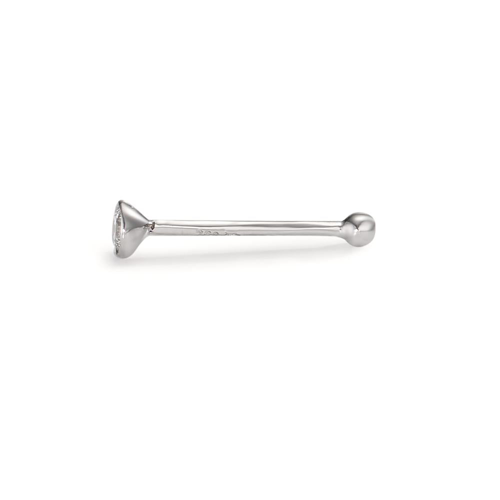 Nasenstecker 750/18 K Weissgold Diamant 0.035 ct, w-si Ø2.5 mm