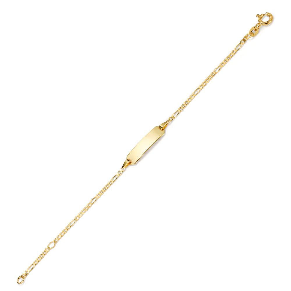 Graveer armband 585/14 krt geel goud 12-14 cm