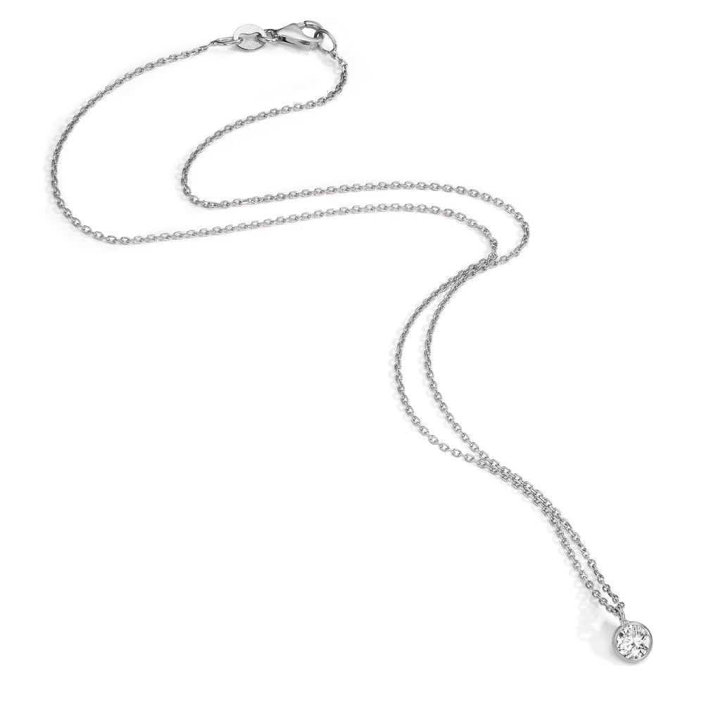 Collier Silber Zirkonia 5.5 mm rhodiniert