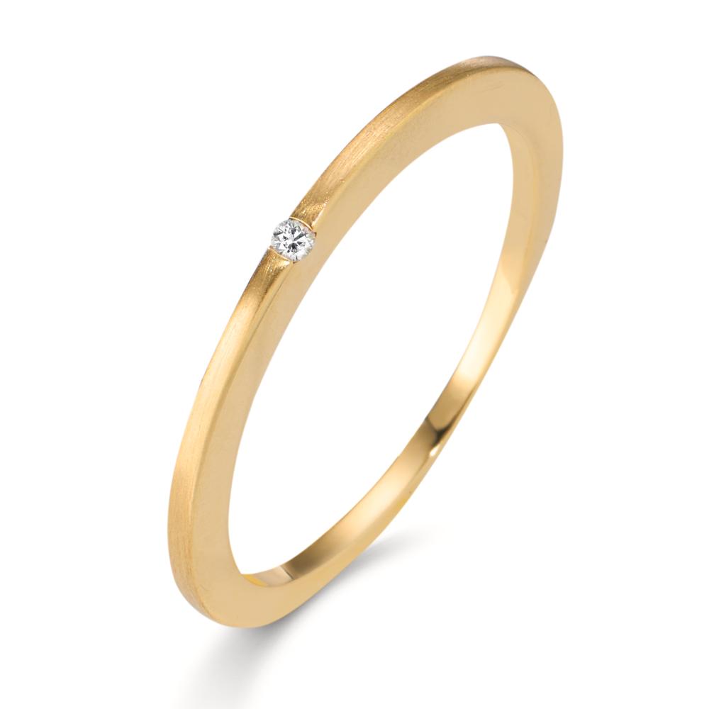 Bague à superposer Or jaune 18K Cultivé en laboratoire de diamant 0.01 ct