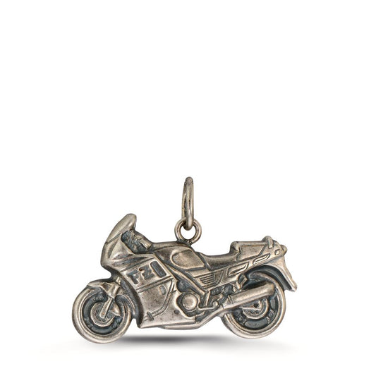 Pendentif Argent Patinée Moto