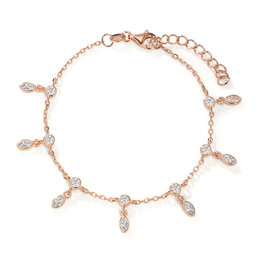 Armband Zilver Zirkonia 14 Steen Rosé Verguld 16-19 cm