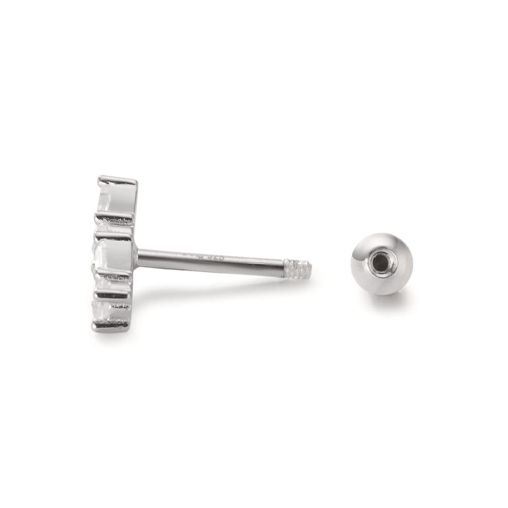 Piercing Argent Zircone 4 Pierres Rhodié