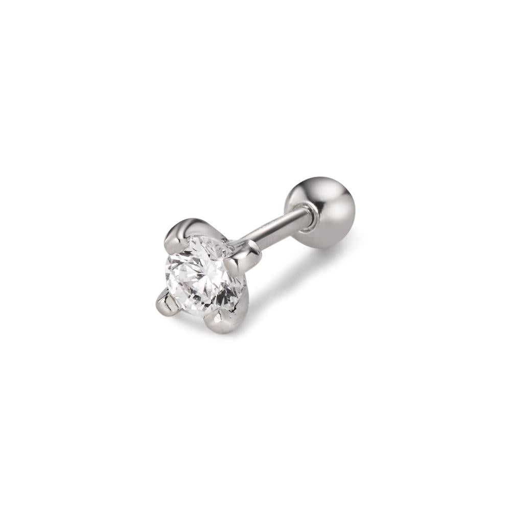 Piercing Silber Zirkonia rhodiniert Ø4 mm