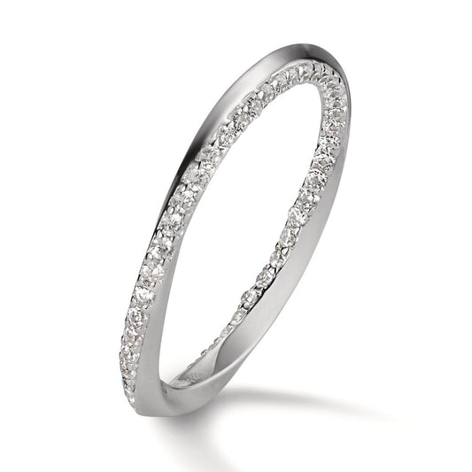 Bague Argent Zircone Rhodié