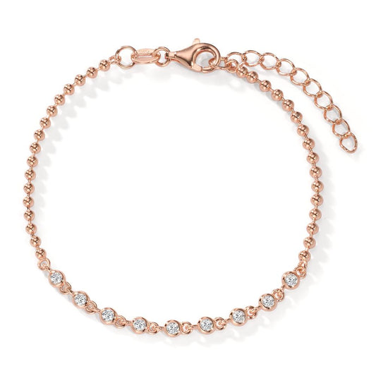 Armband Zilver Zirkonia 9 Steen Rosé Verguld 16-19 cm