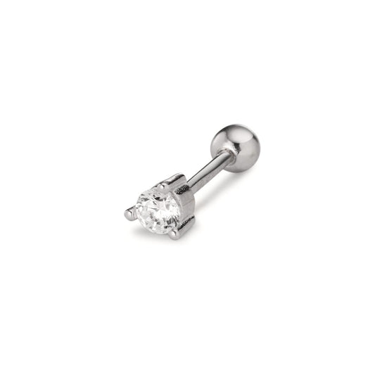 Piercing Argent Zircone Rhodié Ø3.5 mm