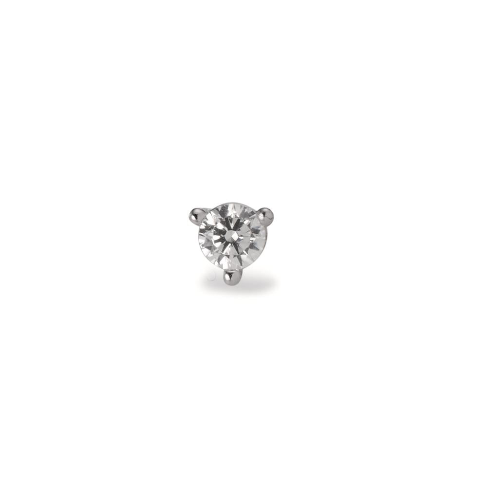 Piercing Silber Zirkonia rhodiniert Ø3.5 mm