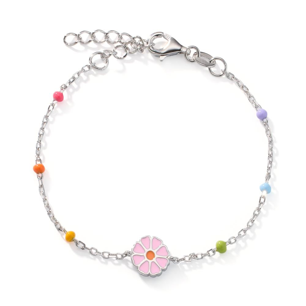 Armband Silber Zirkonia rhodiniert Blume verstellbar