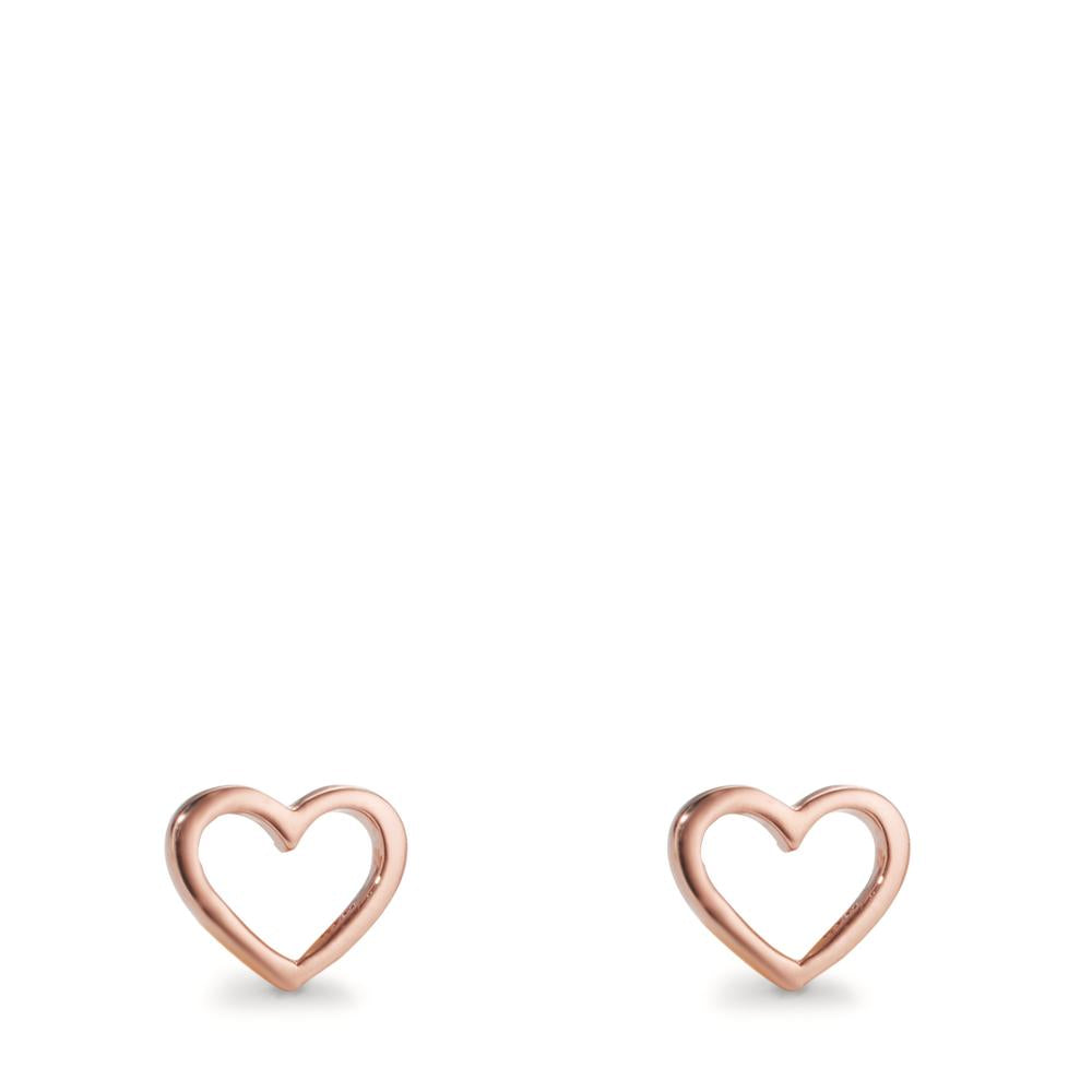 Clous d'oreilles Argent rosé Plaqué or Coeur Ø6.5 mm