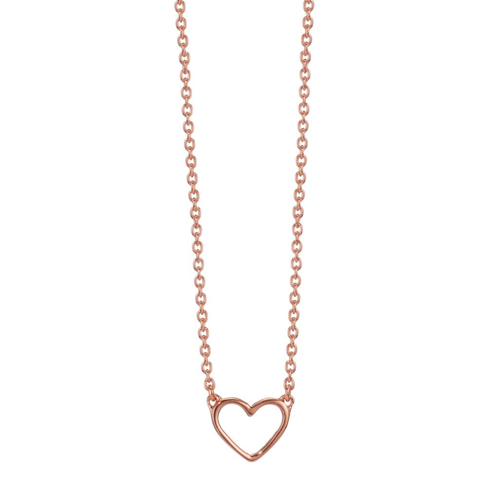 Collier Zilver Rosé Verguld Hart 42-45 cm