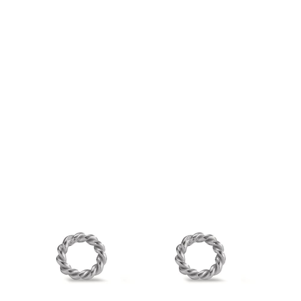 Clous d'oreilles Argent Rhodié Ø6.5 mm