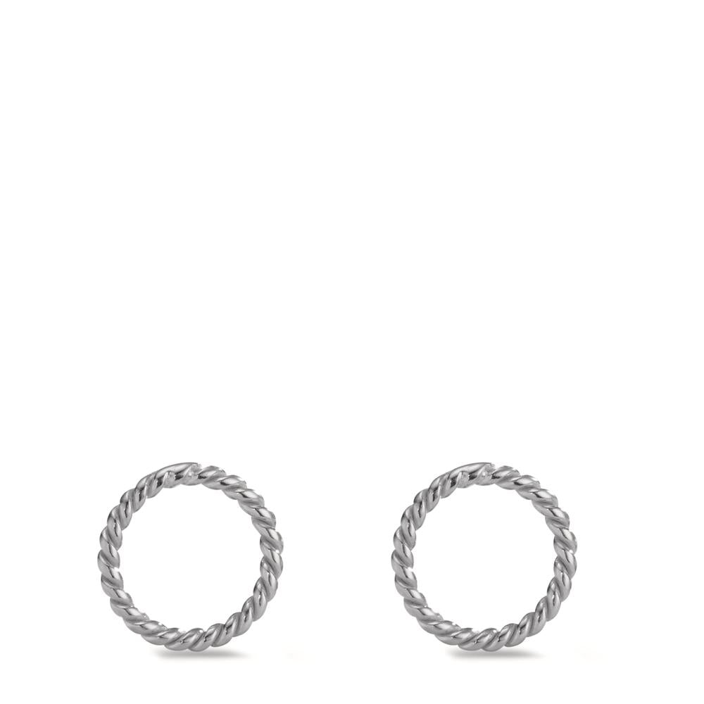 Clous d'oreilles Argent Rhodié Ø10 mm