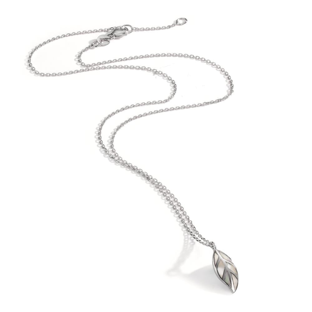 Collier Zilver Gerhodineerd Parelmoer Laken 40-42 cm