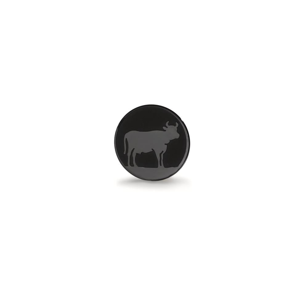 Clous d'oreille à l'unité Acier inoxydable noir PVD Vache Ø8 mm