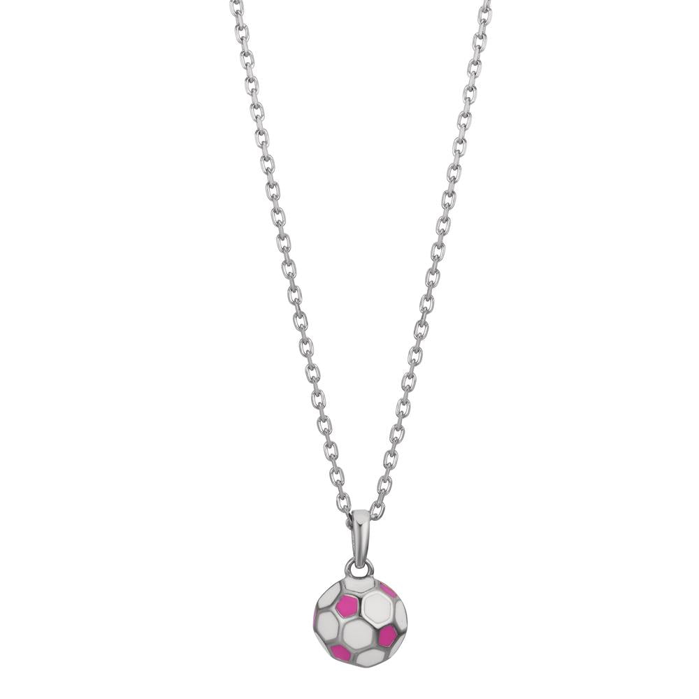 Chaînette avec pendentif Argent Rhodié Football 38-40 cm