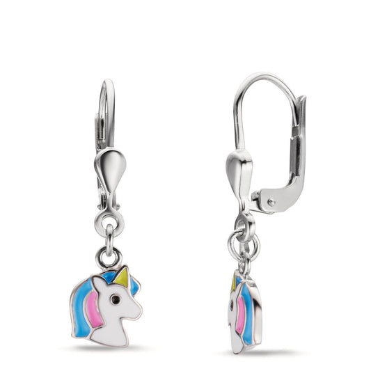 Pendant d'oreilles Argent Rhodié Licorne