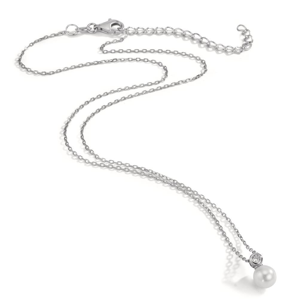 Collier Argent Zircone Rhodié 40-45 cm