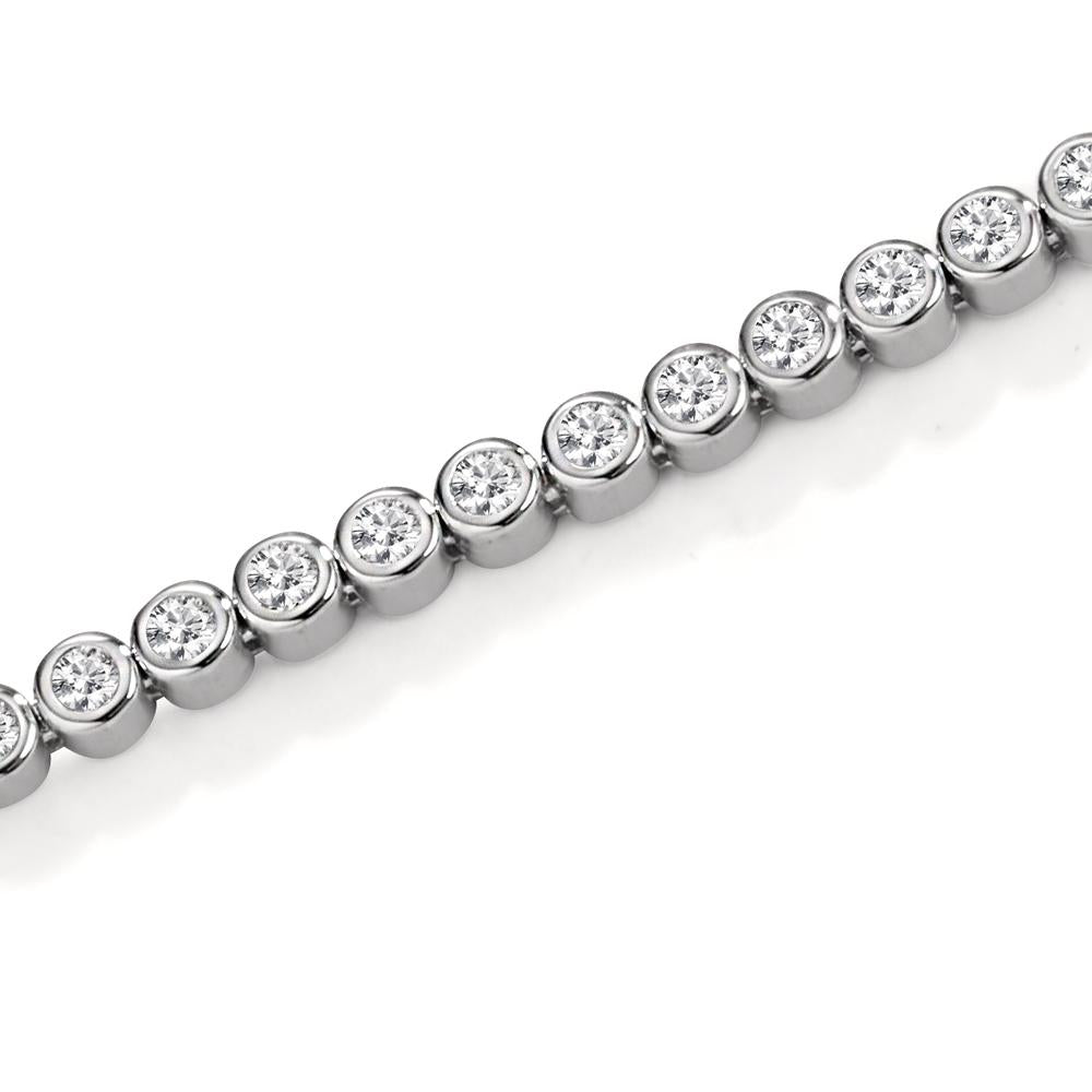 Bracelet Argent Zircone Rhodié 16-19 cm